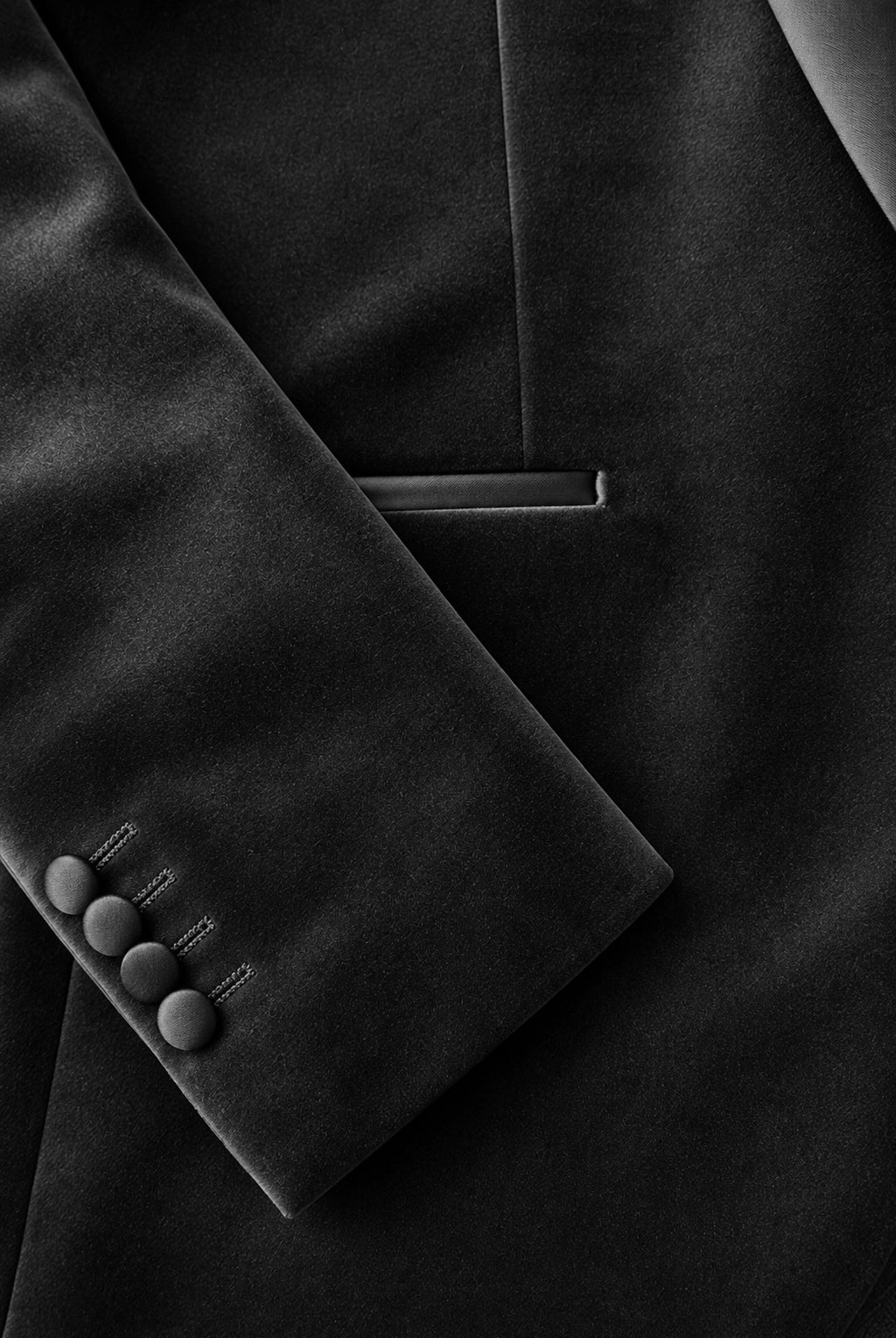 Romeo Velvet Shawl Collar Jacket - Black