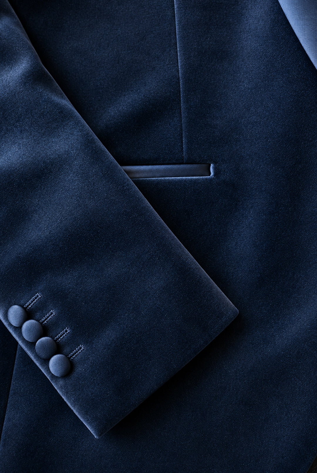 Romeo Velvet Shawl Collar Jacket - Blue