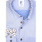 2-Ply Organic Cotton Shirts - Light Blue - Brown Buttons
