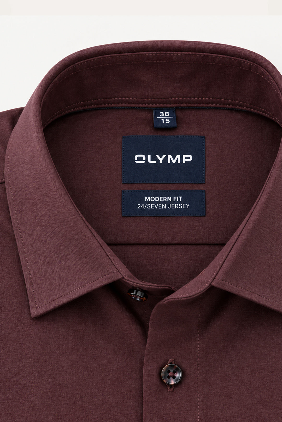 24/7 Jersey Stretch Long Sleeve Shirt - Burgundy