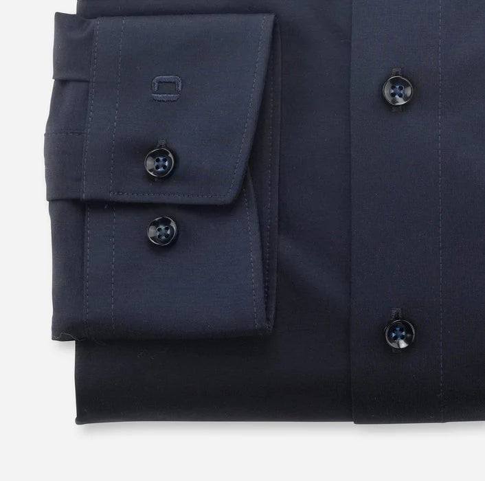 24/7 Jersey Stretch Long Sleeve Shirt - Navy