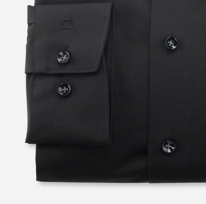 24/7 Jersey Stretch Long Sleeve Shirt - Black