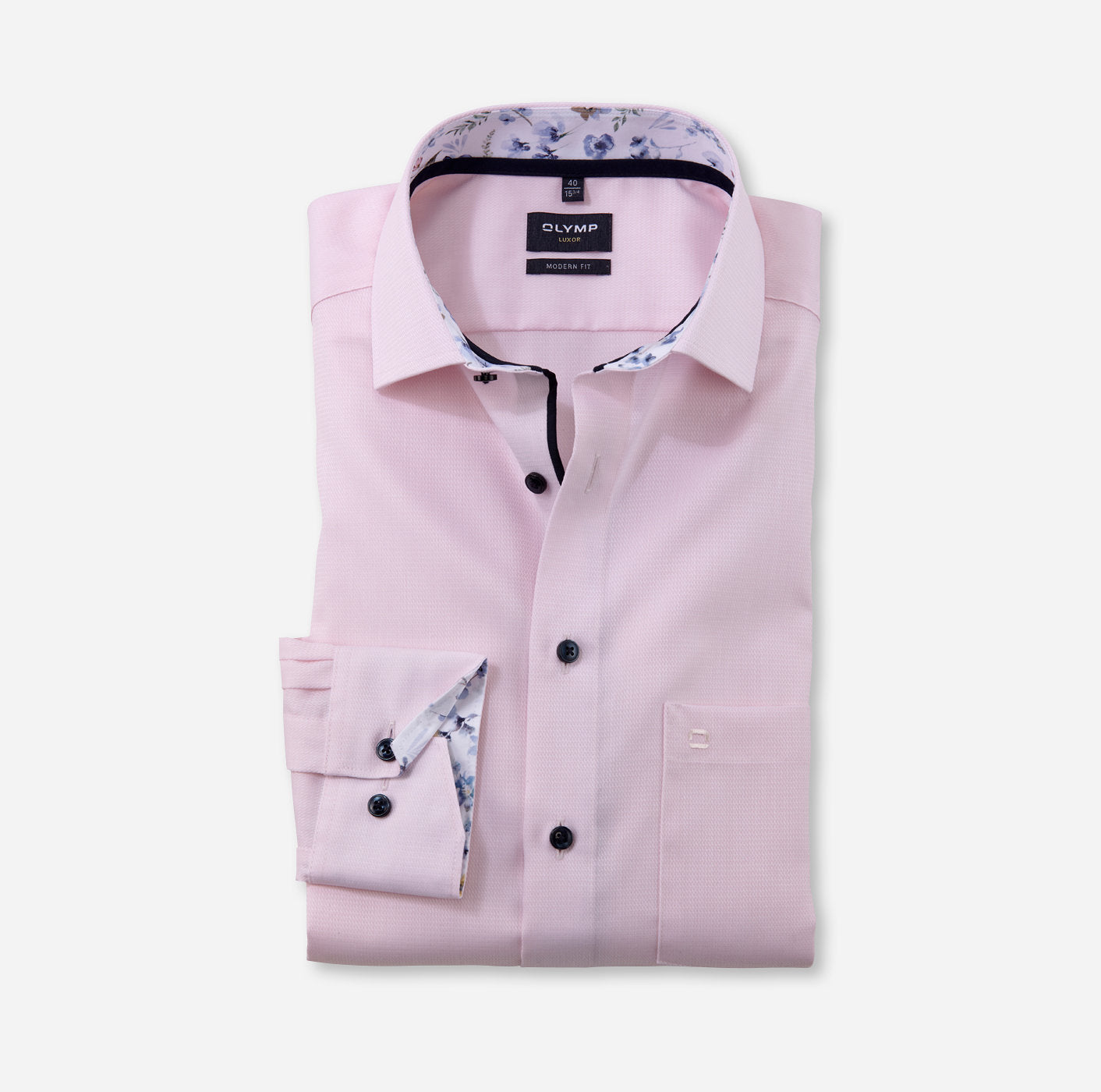 Olymp Luxor Modern Fit - Pink Twill