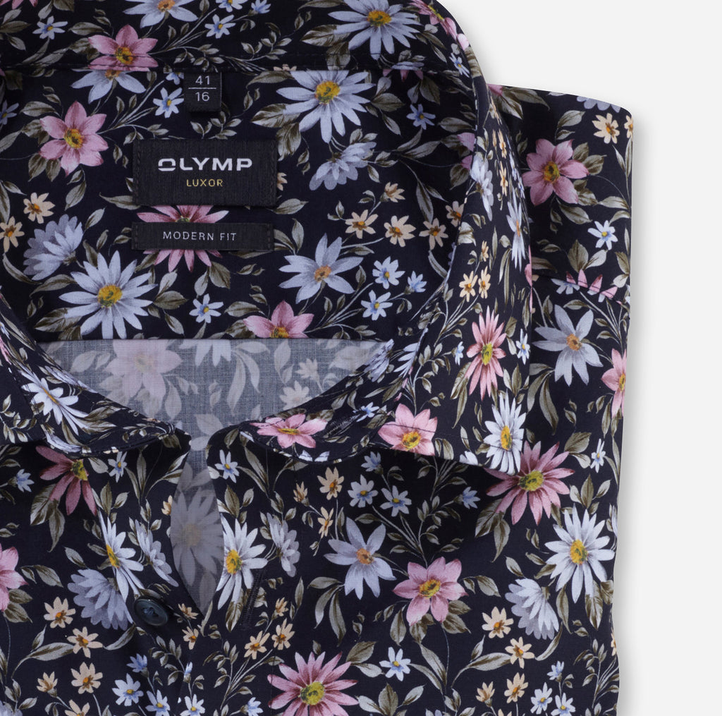Olymp Luxor Modern Fit - Navy Floral