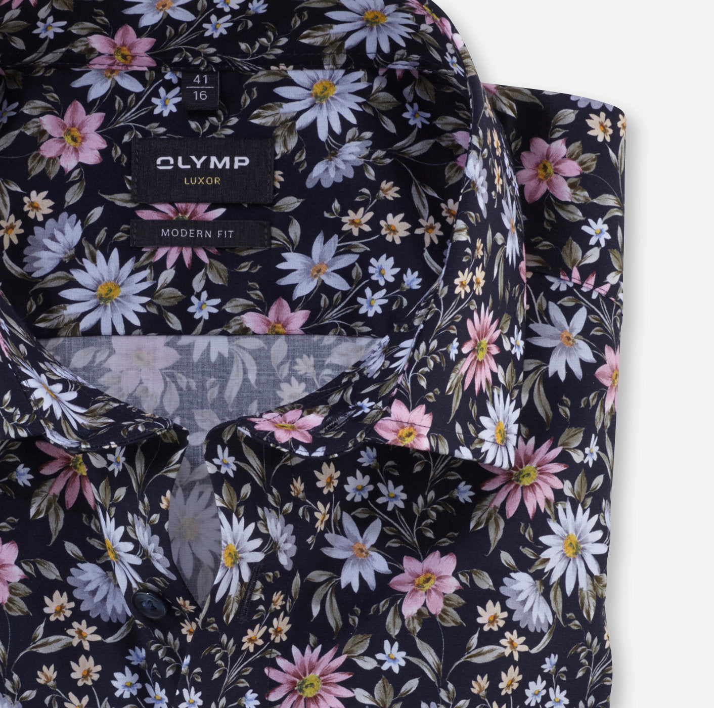 Olymp Luxor Modern Fit - Navy Floral