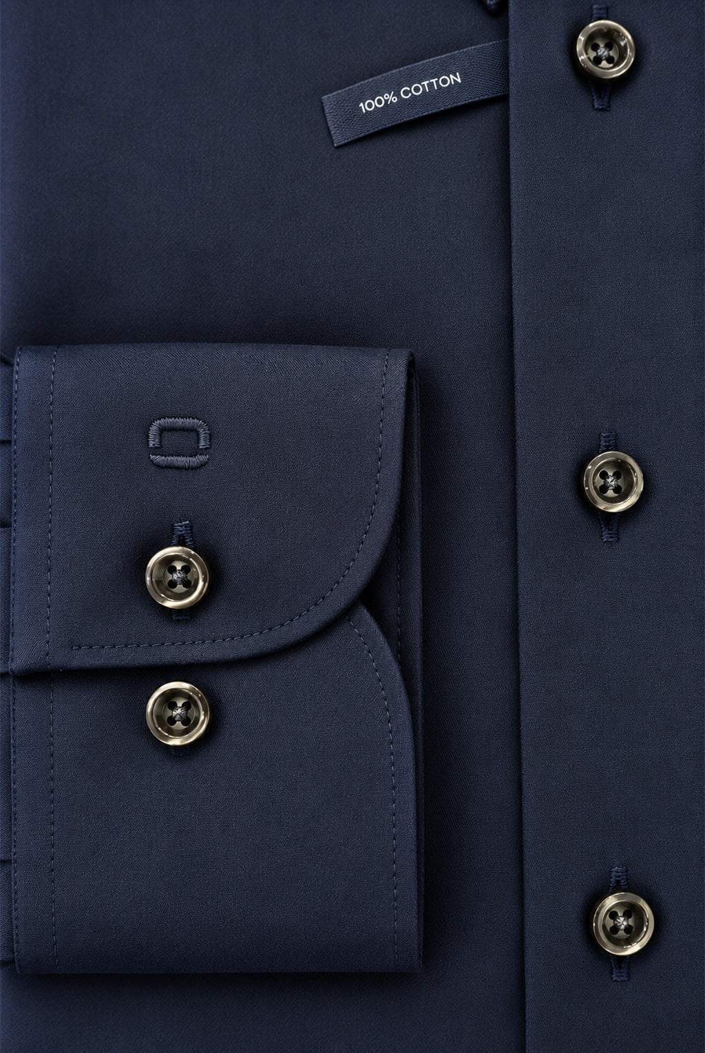 Luxor Business shirt, Modern Fit, Royal Kent - Navy / Paisley Trim