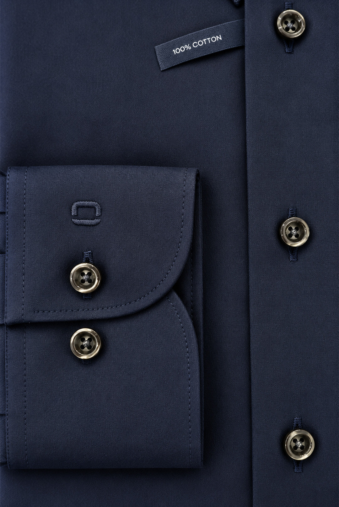 Luxor Business shirt, Modern Fit, Royal Kent - Navy / Paisley Trim