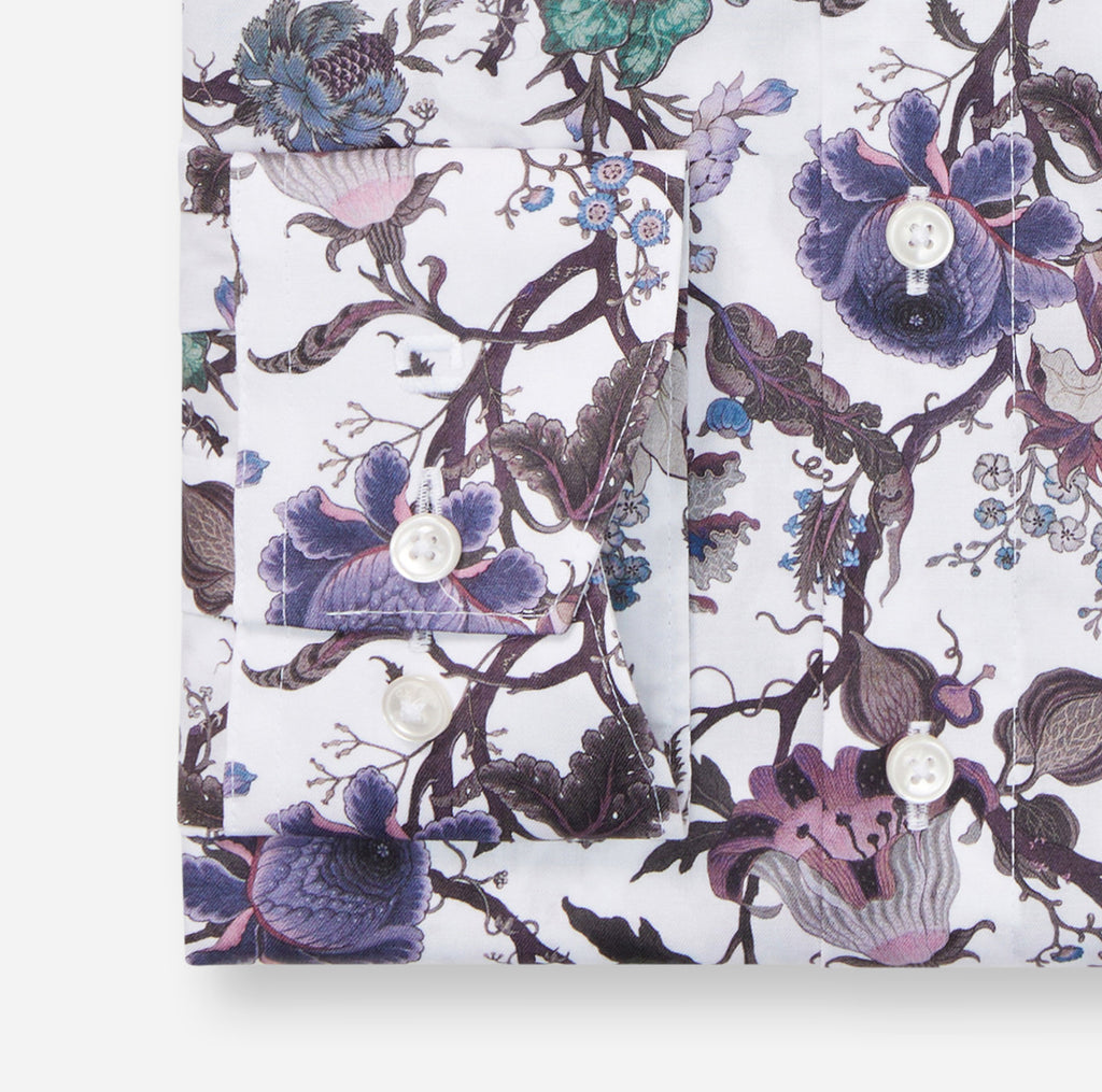 OLYMP Modern Fit Floral Shirt - White