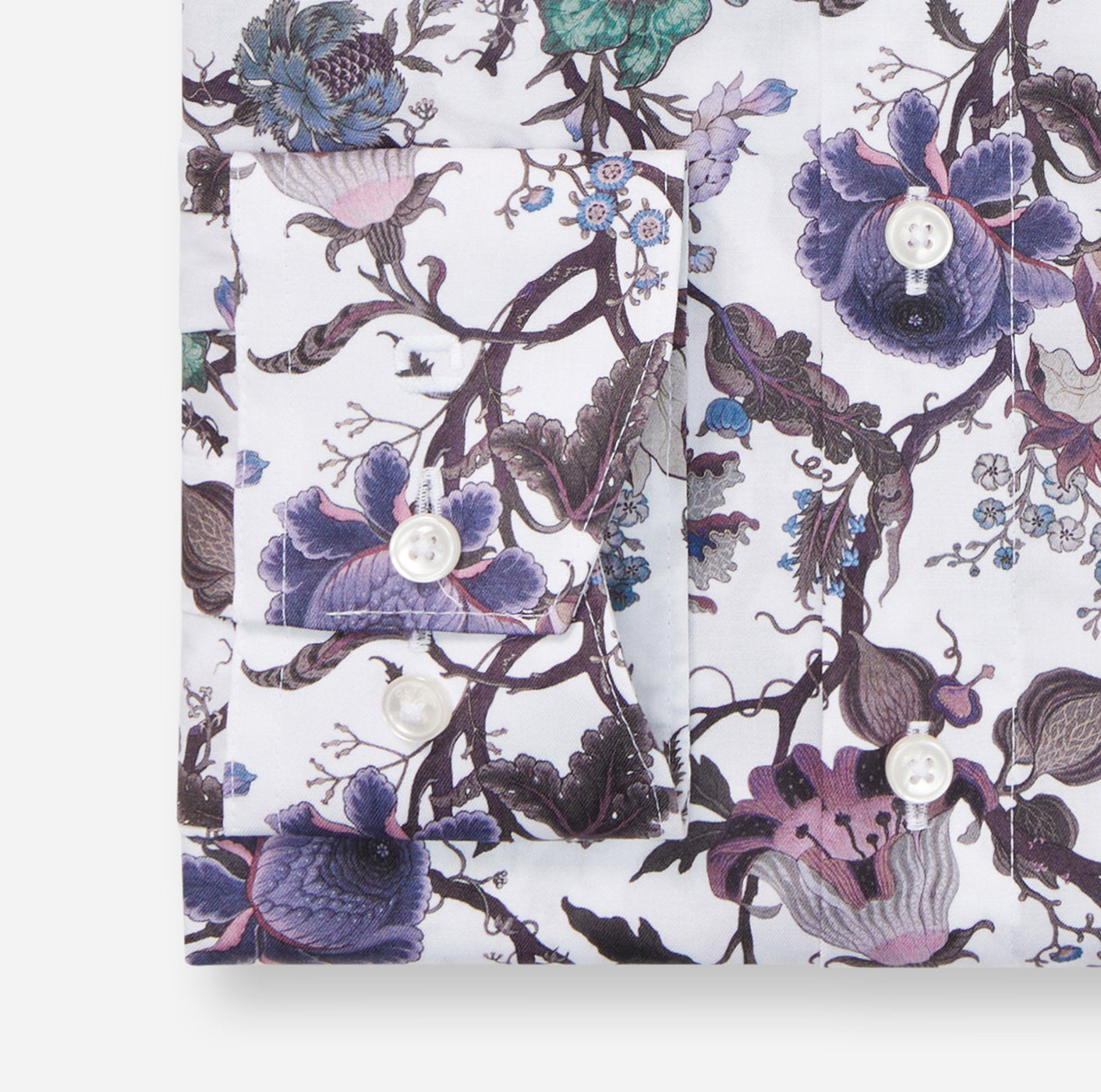 OLYMP Modern Fit Floral Shirt - White