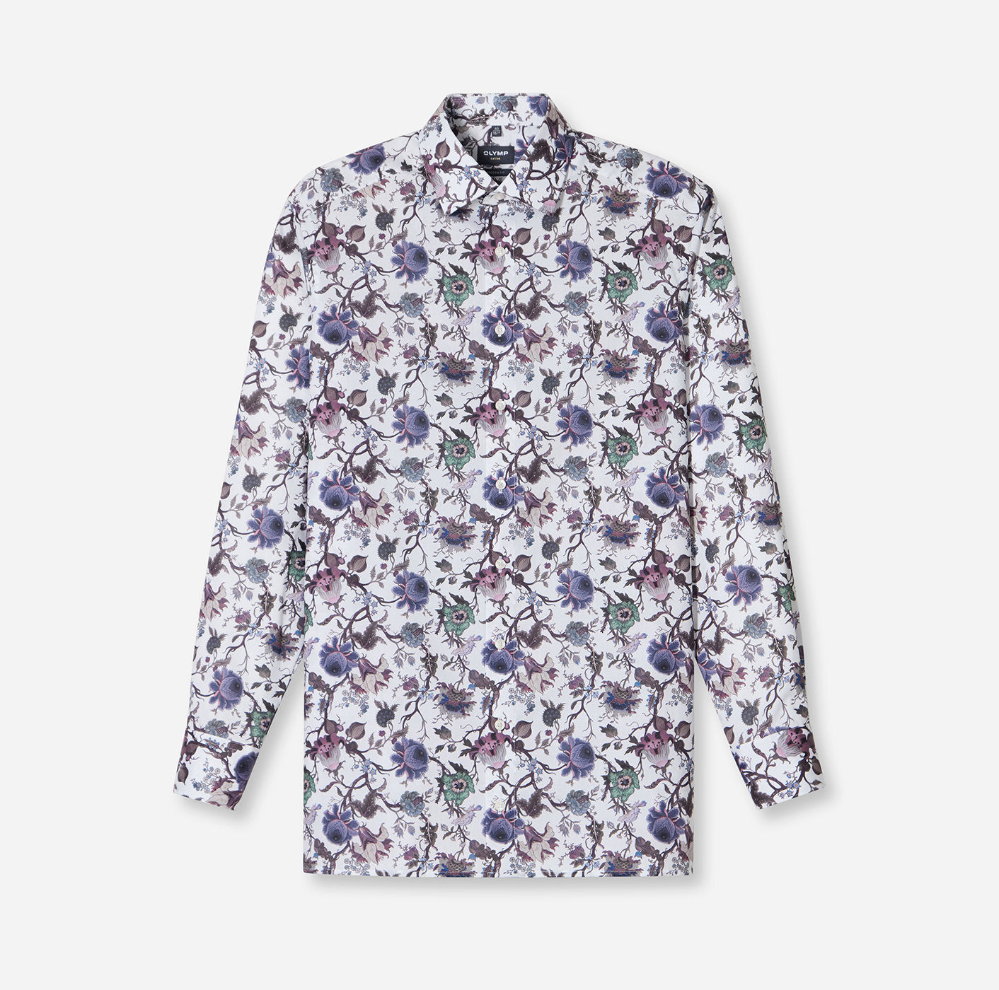 OLYMP Modern Fit Floral Shirt - White