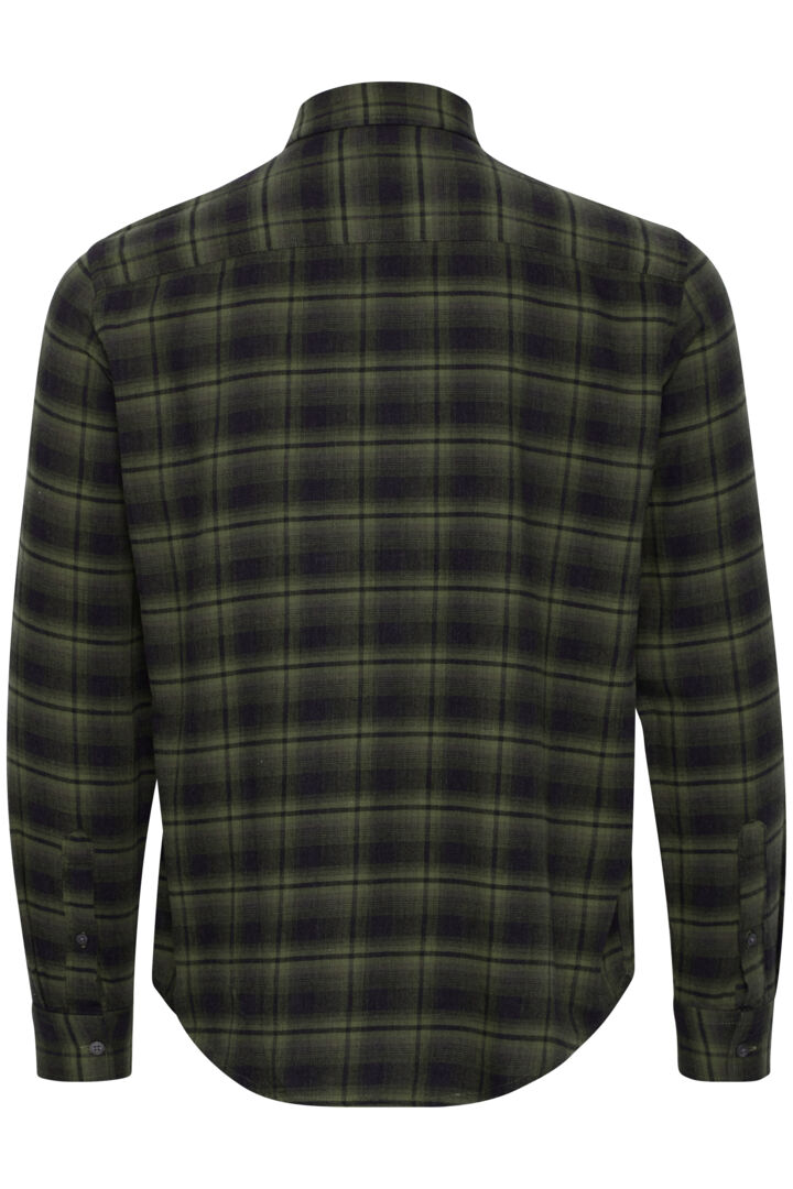 Soft Brushed-Cotton Check Shirt - Green