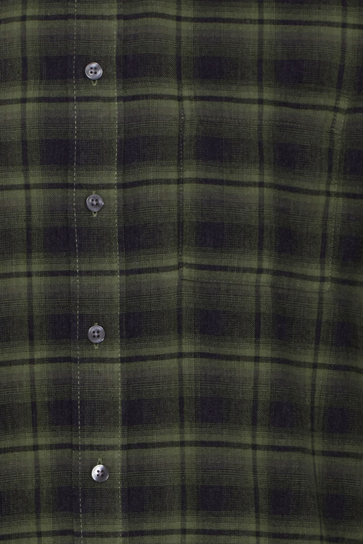 Soft Brushed-Cotton Check Shirt - Green