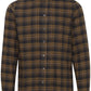 Soft Brushed-Cotton Check Shirt - Brown