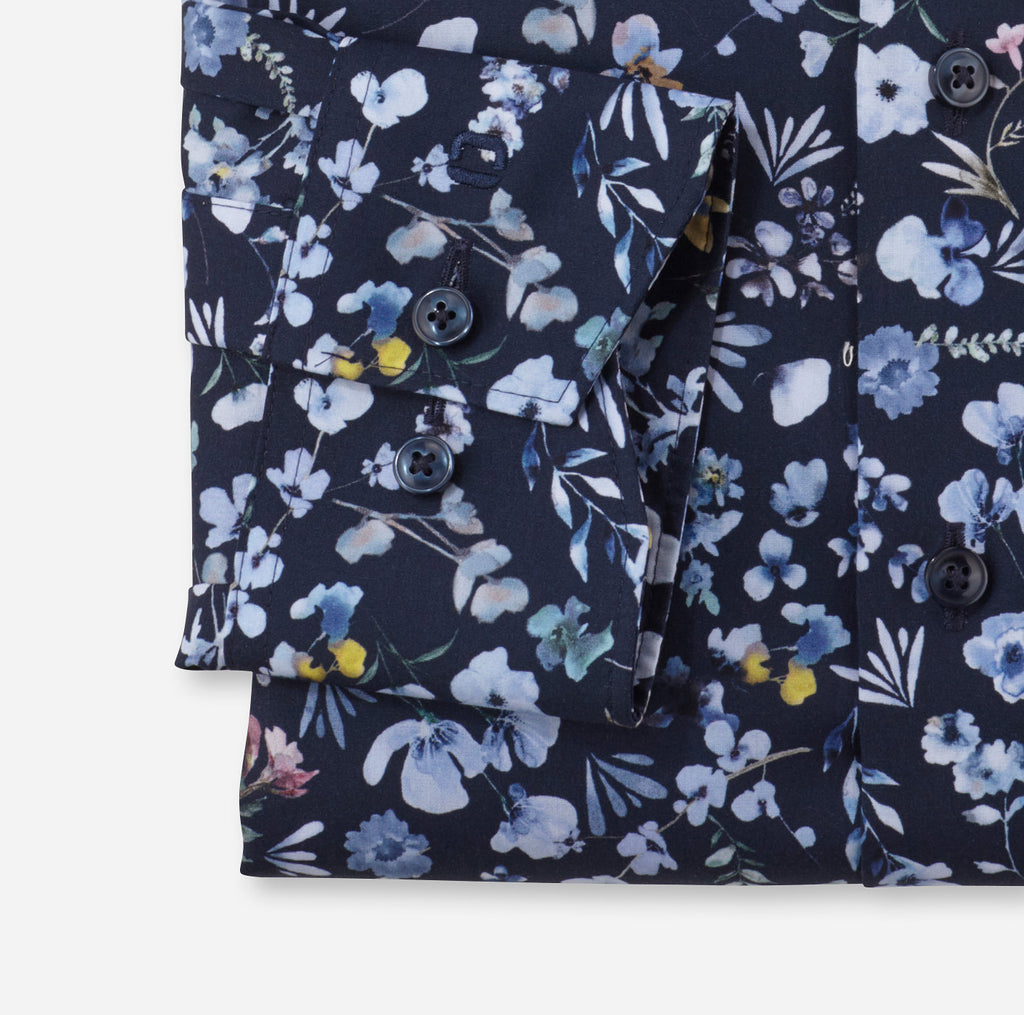 Olymp Luxor Modern Fit X-Tall - Navy Floral