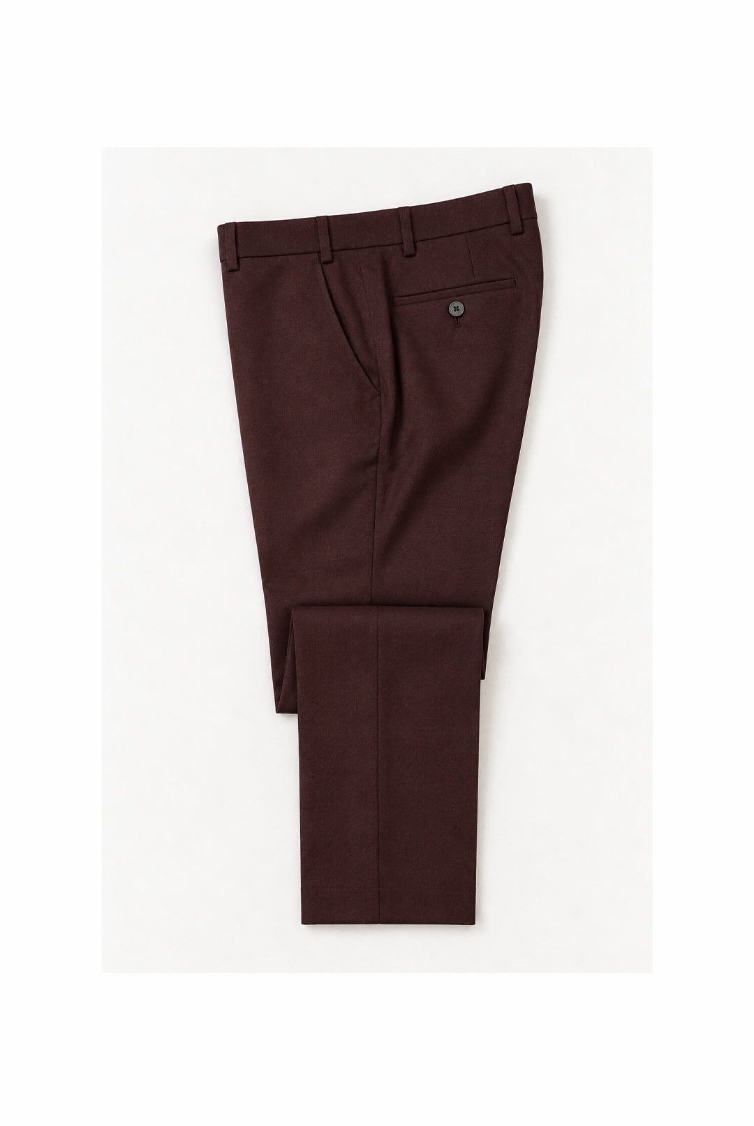 Passo Tapered Fit Textured Trousers - Burgundy