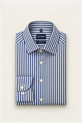 Luxor Business shirt, Modern Fit, New Kent - Marine Stripe