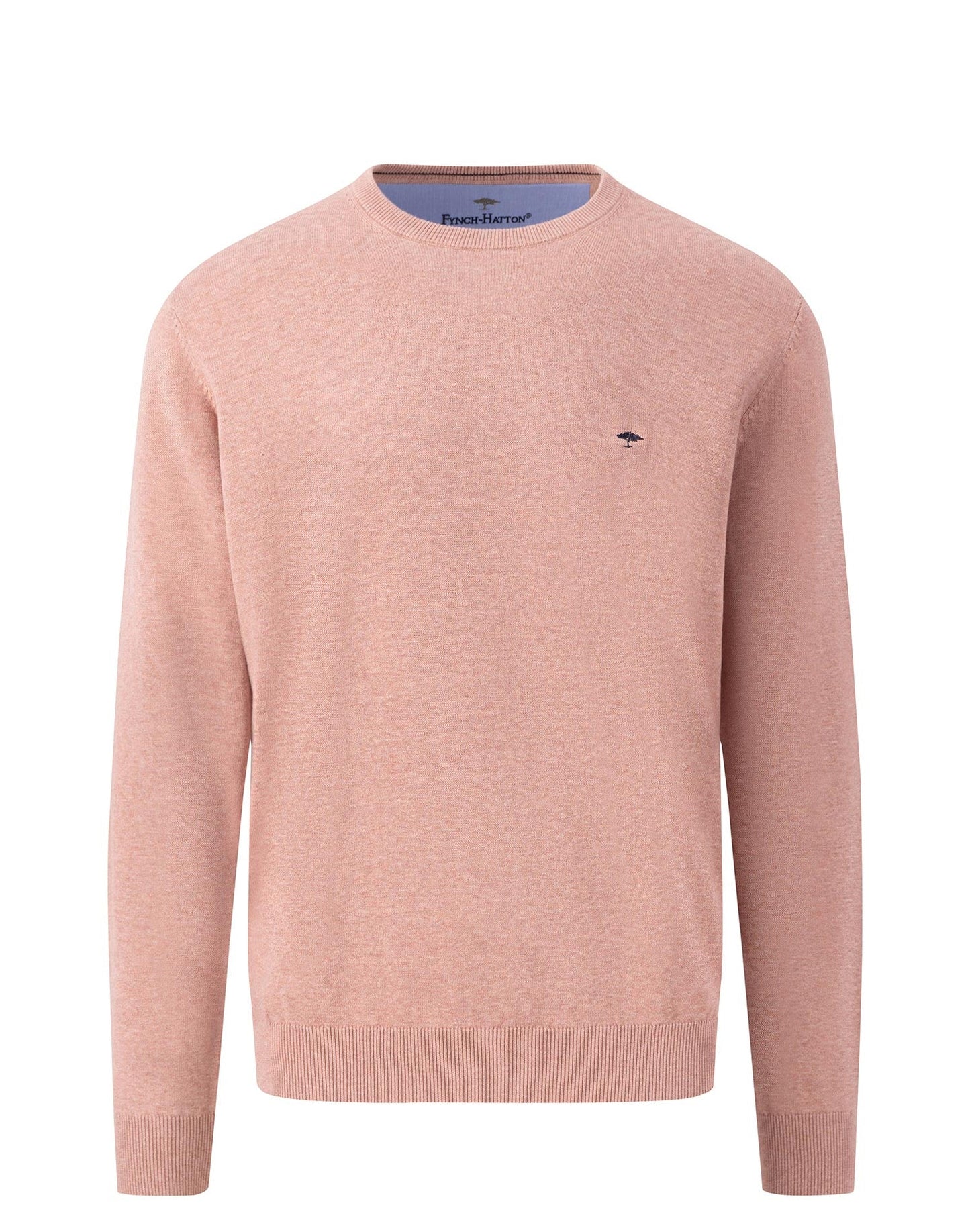 FINE-KNIT SWEATER WITH A CREW NECK - Pale Berry
