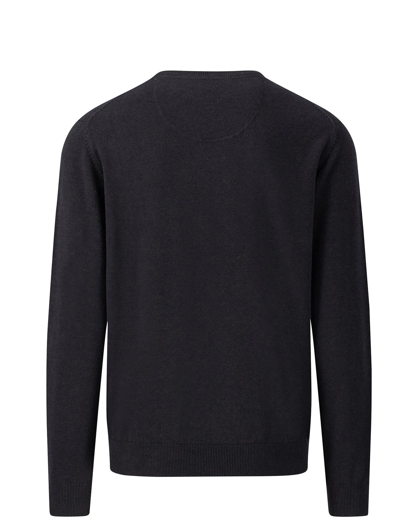 FINE KNIT SWEATER WITH O-NECK - Black