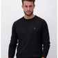 FINE KNIT SWEATER WITH O-NECK - Black