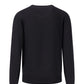 FINELY KNITTED V-NECK COTTON SWEATER - Black