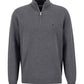 Super-soft Cotton Quarter Zip - Textured Grey