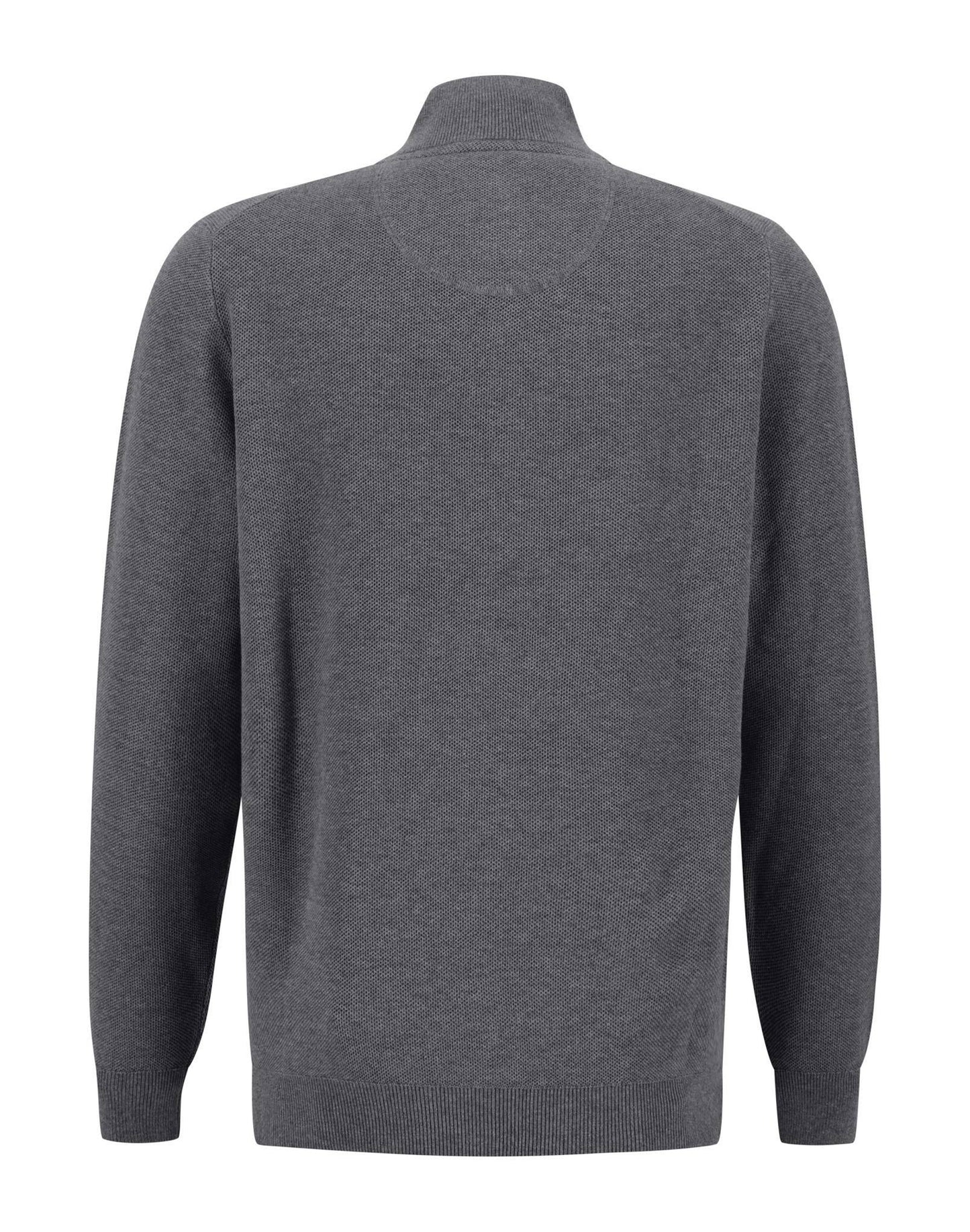 Super-soft Cotton Quarter Zip - Textured Grey