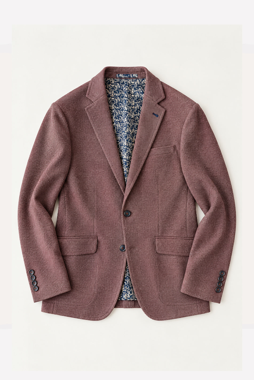 Dale Cotton Blend Textured Jacket – Red