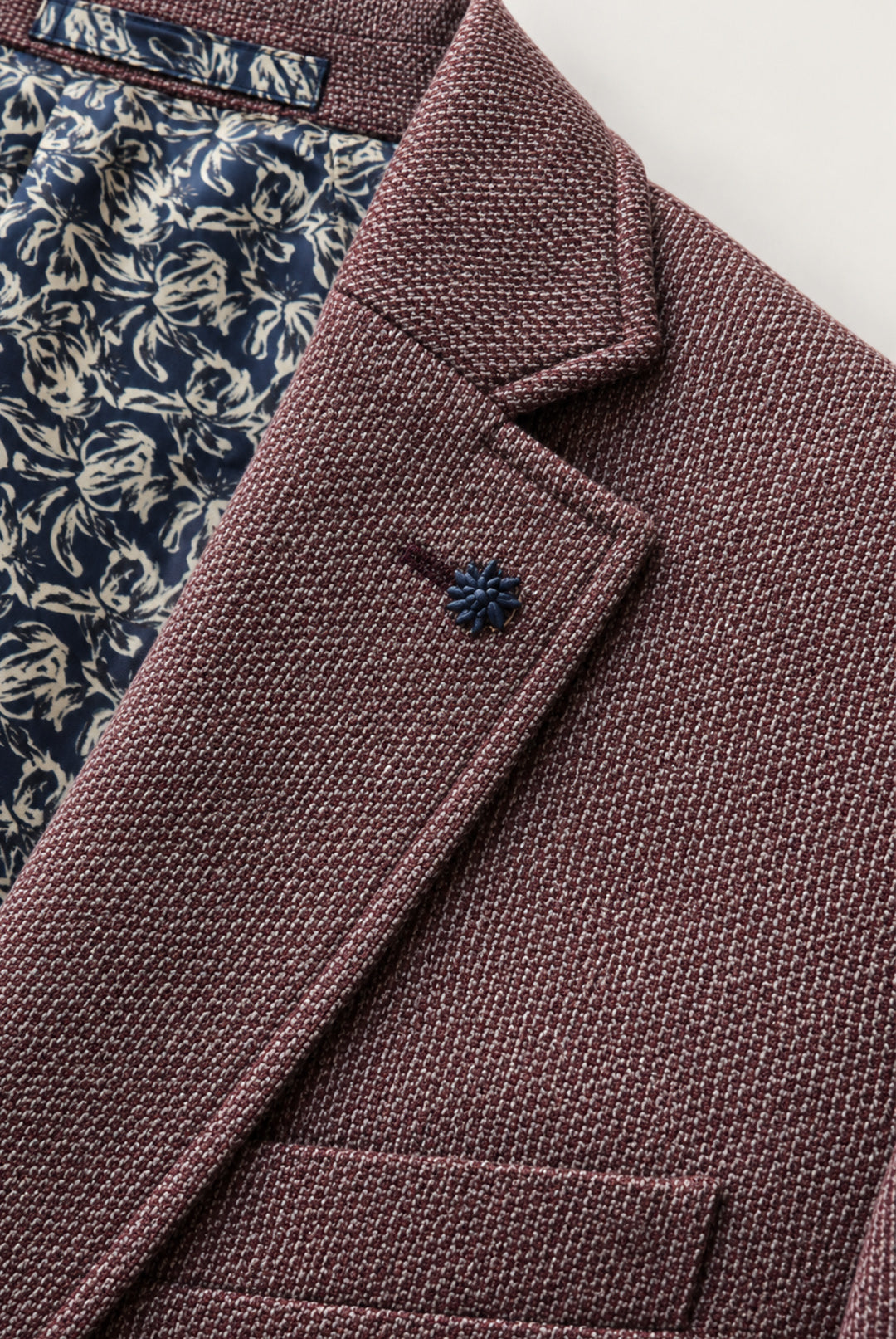 Dale Cotton Blend Textured Jacket – Red