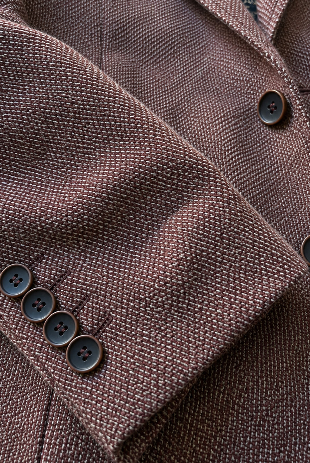 Dale Cotton Blend Textured Jacket – Red