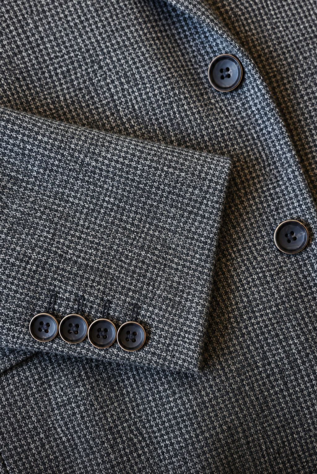 Dale Cotton Blend Textured Jacket – Grey Puppytooth