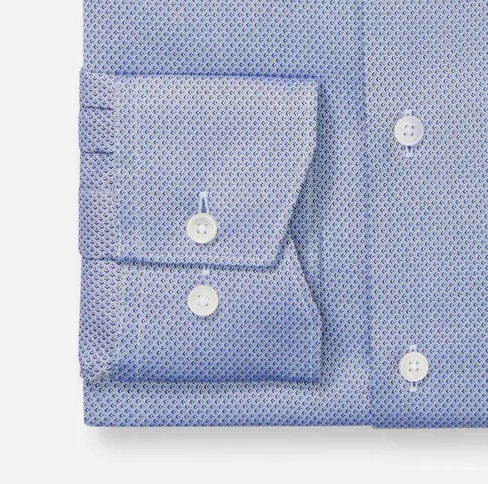 OLYMP Luxor Modern Fit Shirt – Blue Micro Design | Style 13567419