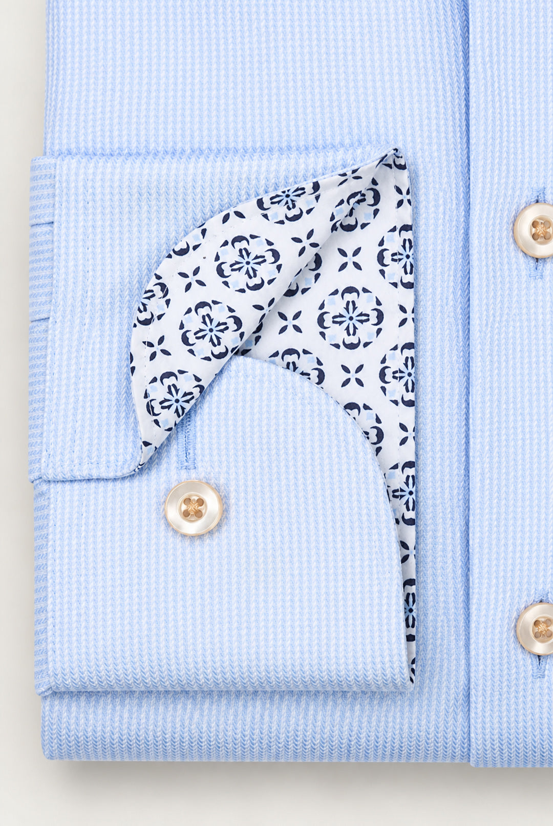 Luxor Business shirt, Modern Fit, Global Kent - Sky Blue Fine Stripe