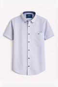 Short Sleeve Super-soft Stripe Shirt - Blue