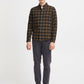 Soft Brushed-Cotton Check Shirt - Brown