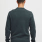 Soft Wool-rich Knitted Crew Jumper - Green Fleck