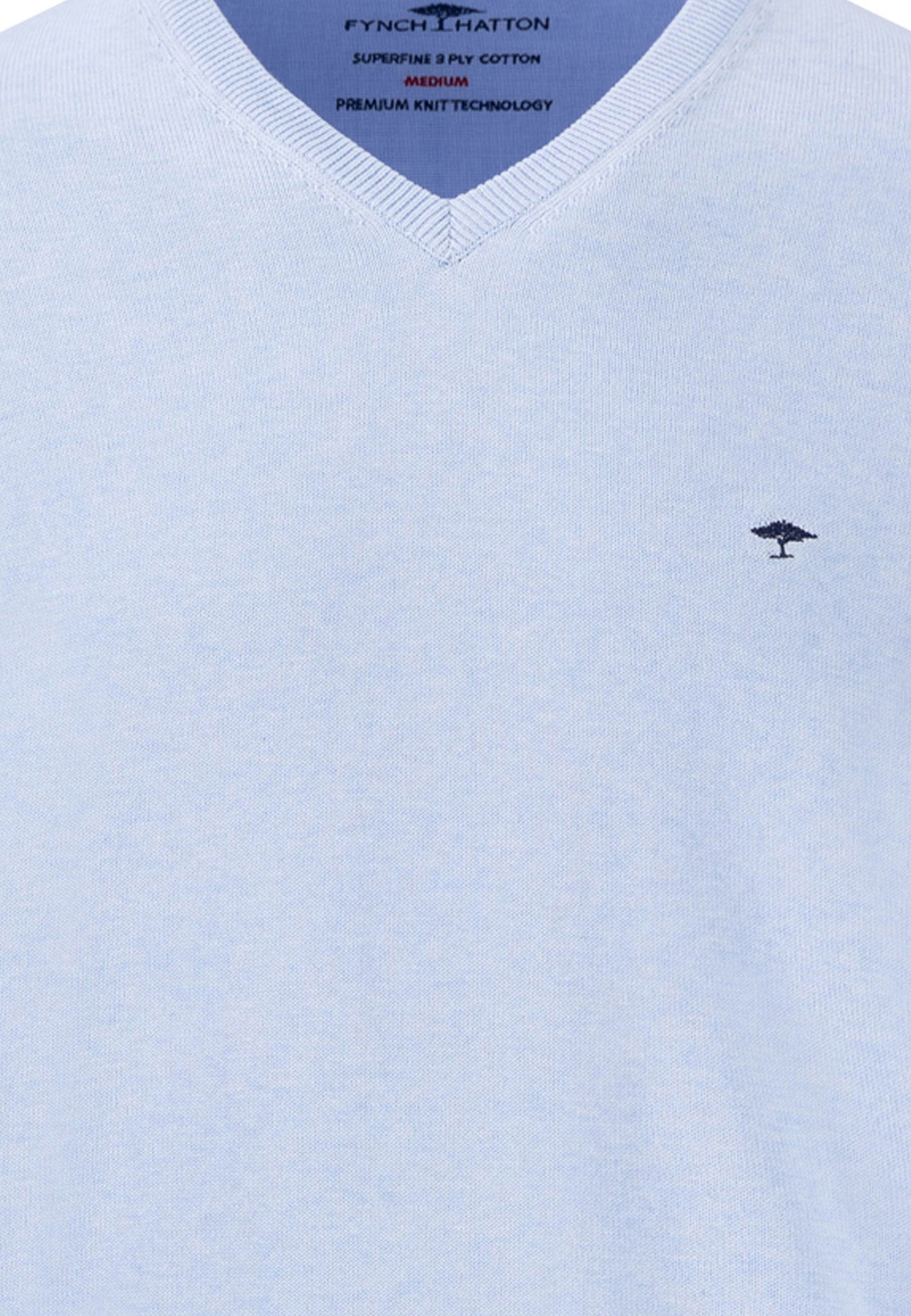 SOFT COTTON SWEATER WITH A V-NECK - Summer Breeze