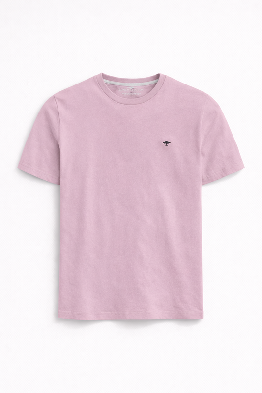 Sustainable Cotton Crew Neck T-Shirt - Pale Pink