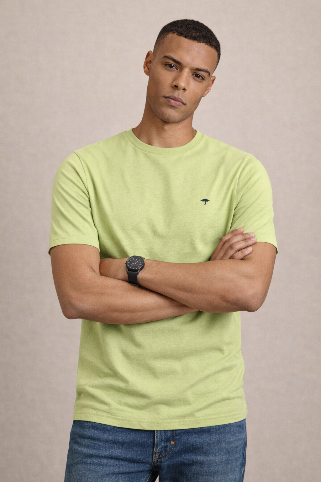 Sustainable Cotton Crew Neck T-Shirt - Pear