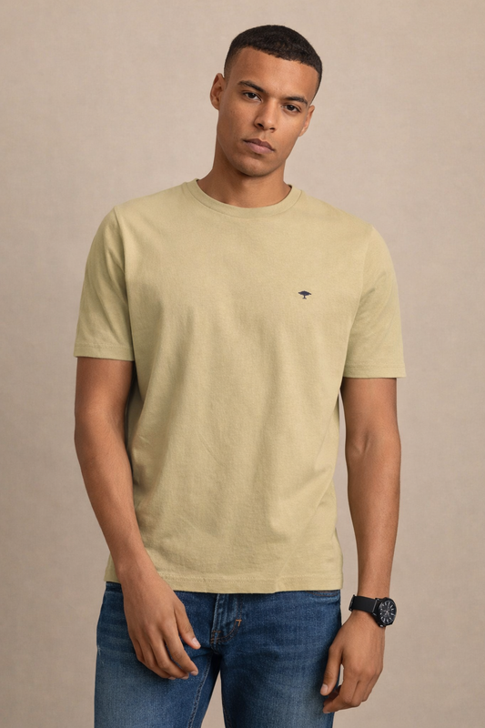 Sustainable Cotton Crew Neck T-Shirt - Pistachio