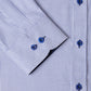 Cotton-Rich Button-Down Long-Sleeve Shirt - Blue Stripe