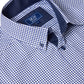 Brushed Cotton Button-Down Long-Sleeve Shirt - Blue Puppytooth Check