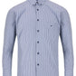 Brushed Cotton Button-Down Long-Sleeve Shirt - Blue Puppytooth Check