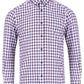 Cotton-Rich Button-Down Long-Sleeve Shirt - Red Check Warm Handle