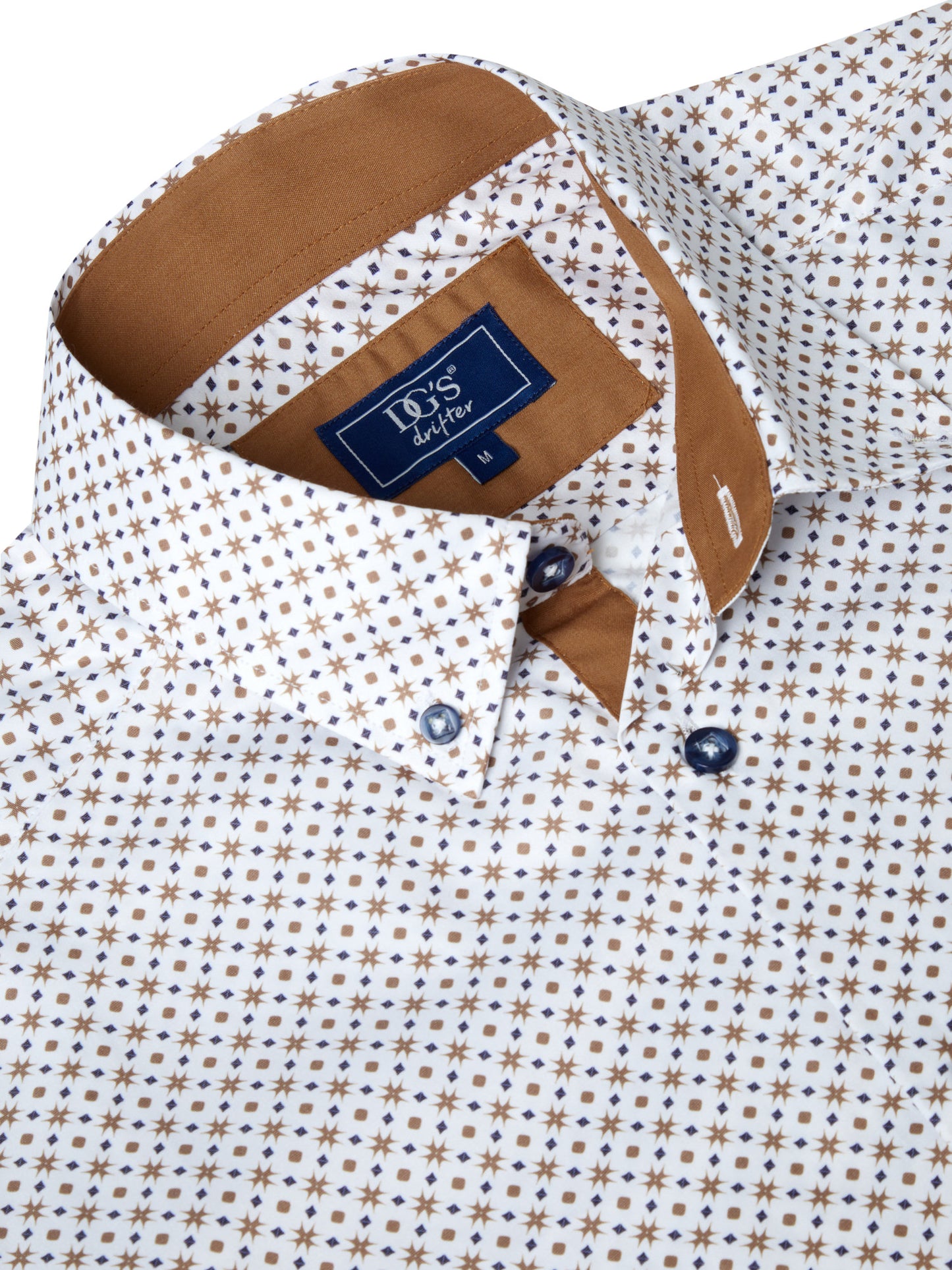 Cotton-Rich Button-Down Long-Sleeve Shirt - Gold Star