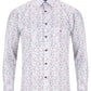 Cotton-Rich Button-Down Long-Sleeve Shirt - Leaf Pattern