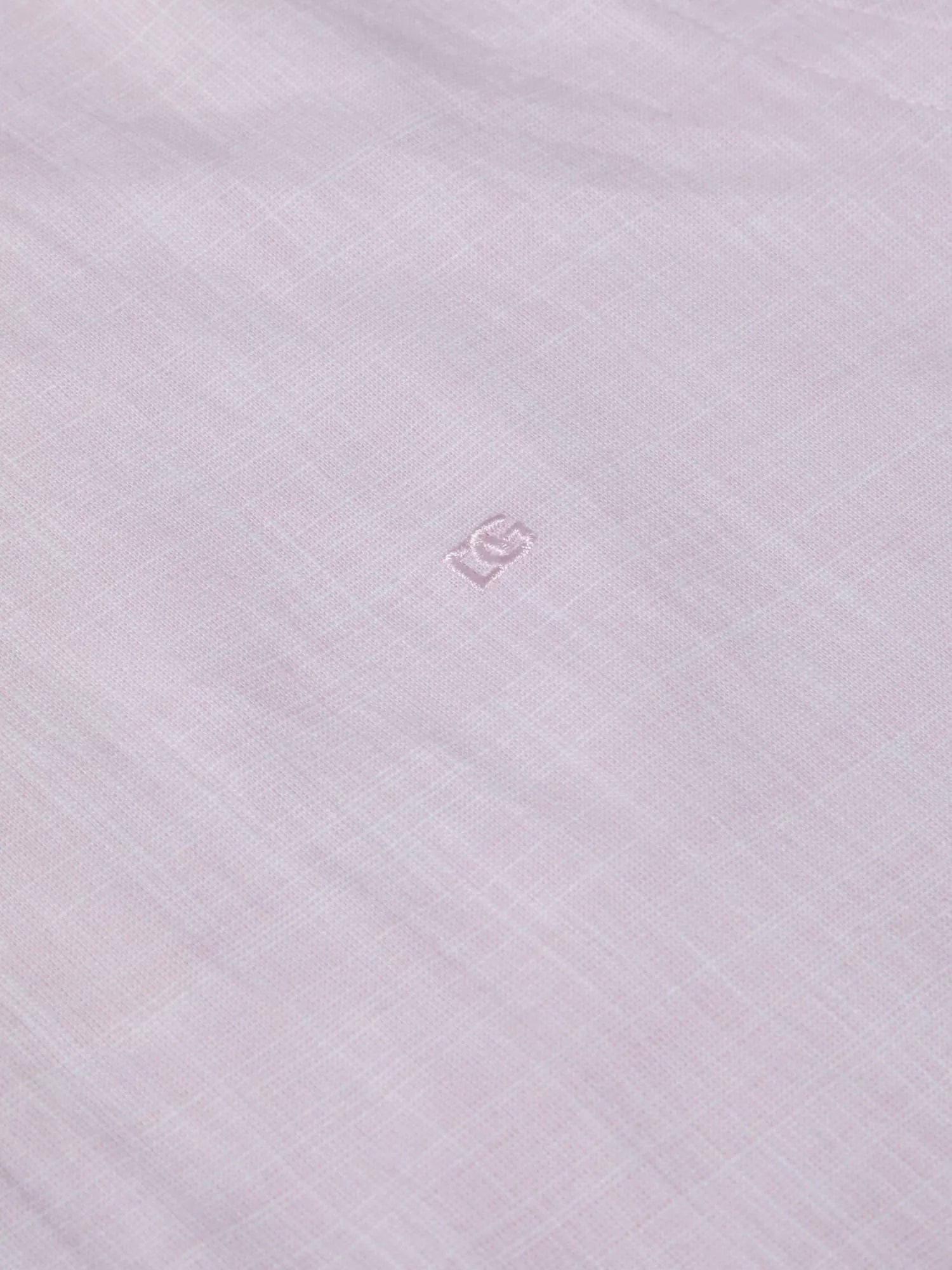 Pure Cotton Short-Sleeve Shirt - Linen-Look Pink