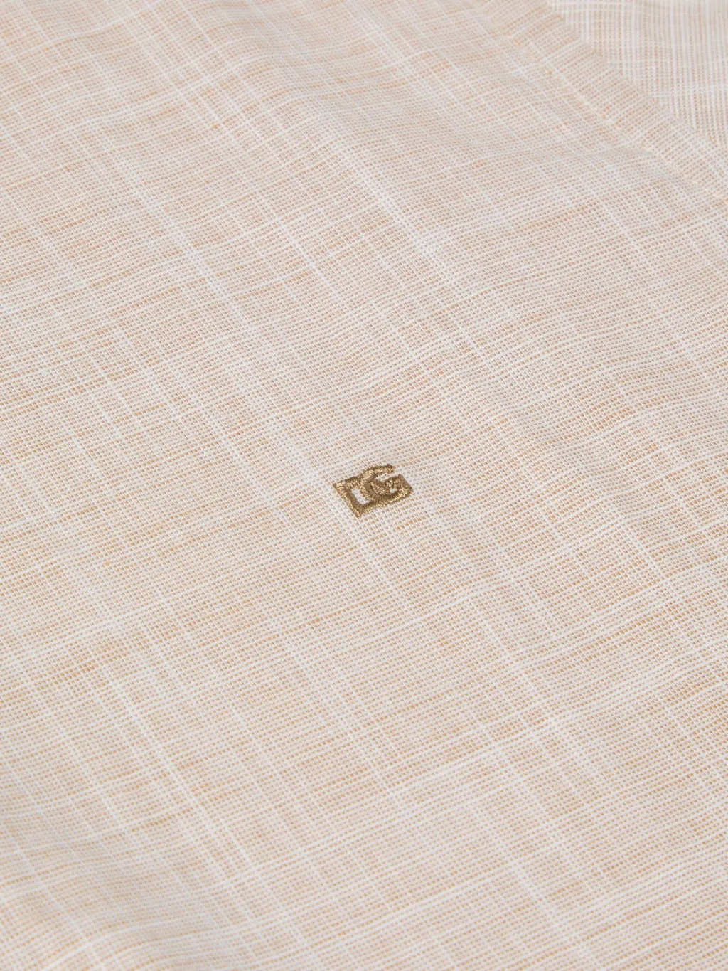 Pure Cotton Short-Sleeve Shirt - Linen-Look Sand