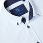 Pure-Cotton Button-Down Long-Sleeve Shirt - White Trick