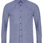 Pure Cotton Button-Down Long-Sleeve Shirt - Blue Shadow