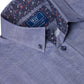 Pure Cotton Button-Down Long-Sleeve Shirt - Blue Shadow